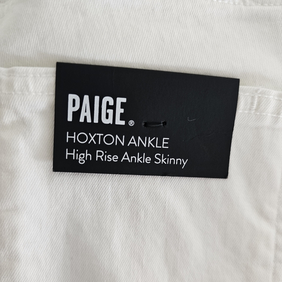 Paige Hoxton Ankle High Rise Ankle White Skinny Jeans 26 NWT - Picture 8 of 8